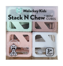 Load image into Gallery viewer, Malarkey Kids Stack N Chew 4 PK Mini Cubes - Pastels