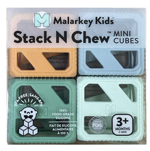 Load image into Gallery viewer, Malarkey Kids Stack N Chew 4 PK Mini Cubes - Earthy
