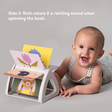 Load image into Gallery viewer, Taf Toys Tummy-time spinning book - 0M+