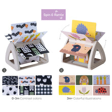 Load image into Gallery viewer, Taf Toys Tummy-time spinning book - 0M+