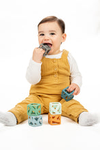 Load image into Gallery viewer, Malarkey Kids Stack N Chew 4 PK Mini Cubes - Earthy