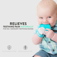Load image into Gallery viewer, Malarkey Kids Munch Mitt Teething Mitten Aqua Blue