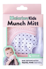 Load image into Gallery viewer, Malarkey Kids Munch Mitt Teething Mitten Pastel Pink