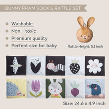 Load image into Gallery viewer, Taf Toys Bunny Pram Book w. Plush Bunny Toy
