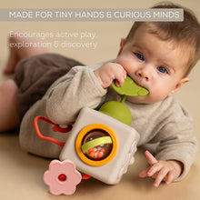 Load image into Gallery viewer, Taf Toys Peek &amp; Play Silicone Cube
