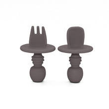 Load image into Gallery viewer, Playette Silicone Mini Cutlery Set - Grey
