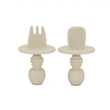 Load image into Gallery viewer, Playette Silicone Mini Cutlery Set - Sand
