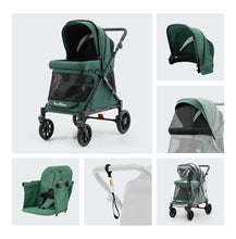 Load image into Gallery viewer, Familidoo Q1 2.0 Wagon Stroller - Emerald Green
