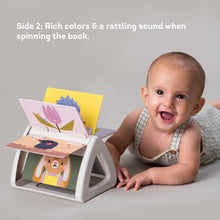 Load image into Gallery viewer, Taf Toys Tummy-time spinning book - 0M+
