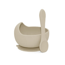 Load image into Gallery viewer, Playette Silicone Bowl and Spoon Ser - Sand
