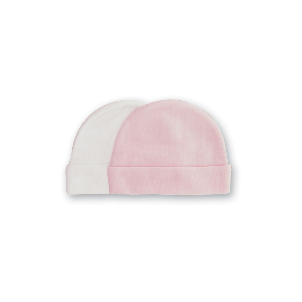 2 Pack Bamboo Caps White/Pink