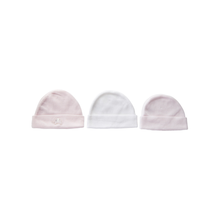 Load image into Gallery viewer, 3 Pack Knitted Caps Pink/White
