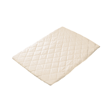 Load image into Gallery viewer, Quilted Travel Cot Fitted Padded Sheet Cream
