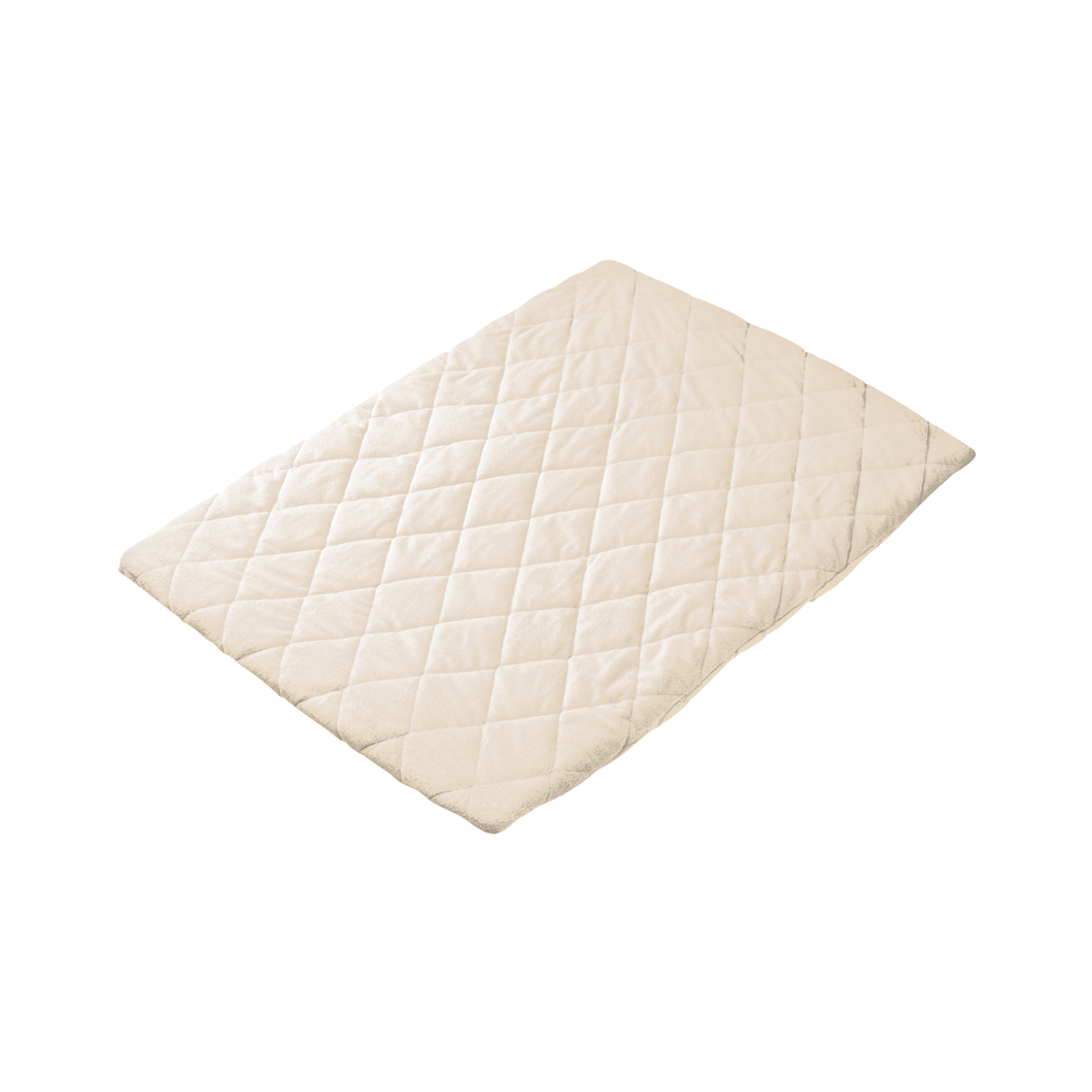 Quilted Travel Cot Fitted Padded Sheet Cream